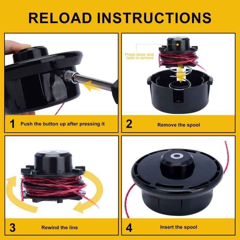 Panari Trimmer Head for Redmax BC250 BC2300 BC2600 BCZ2400S BCZ2401S BCZ2460S BCZ2460TS BCZ2600S BCZ2600SU BCZ2600SW String Trimmer Replaces 511010601 - Image 5